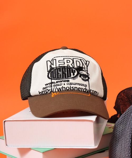 NERDY(ノルディ)の「トラッカーメッシュボールキャップ(キャップ・レディース・ブラック/ベージュ/ホワイト・FREE)」の3枚目の写真