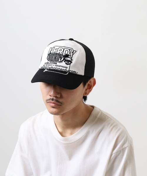 NERDY(ノルディ)の「トラッカーメッシュボールキャップ(キャップ・レディース・ブラック/ベージュ/ホワイト・FREE)」の19枚目の写真