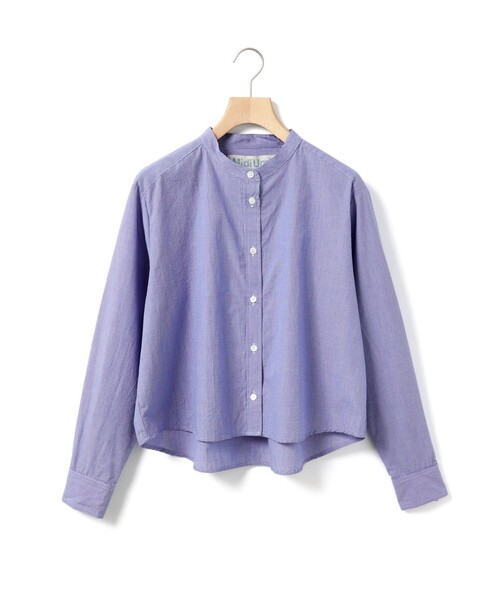 MidiUmi(ミディウミ)の「MidiUmi パターンショートシャツ(シャツ/ブラウス・レディース・ピンク/ブルー/ネイビー/ブラック・FREE)」の2枚目の写真