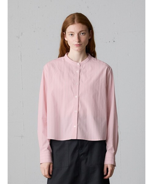 MidiUmi(ミディウミ)の「MidiUmi パターンショートシャツ(シャツ/ブラウス・レディース・ピンク/ブルー/ネイビー/ブラック・FREE)」の4枚目の写真