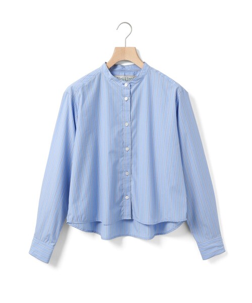 MidiUmi(ミディウミ)の「MidiUmi パターンショートシャツ(シャツ/ブラウス・レディース・ピンク/ブルー/ネイビー/ブラック・FREE)」の3枚目の写真