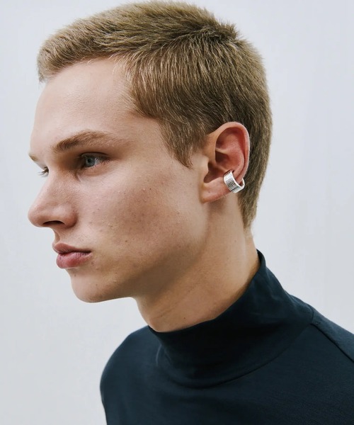 HERGO（ハーゴ）の「NP:HERGO revers nut earcuff SV-925（イヤーカフ・メンズ・シルバー/ホワイト・FREE）」の5枚目の写真