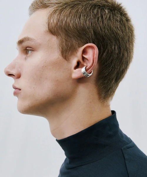 HERGO（ハーゴ）の「NP:HERGO revers nut earcuff SV-925（イヤーカフ・メンズ・シルバー/ホワイト・FREE）」の6枚目の写真