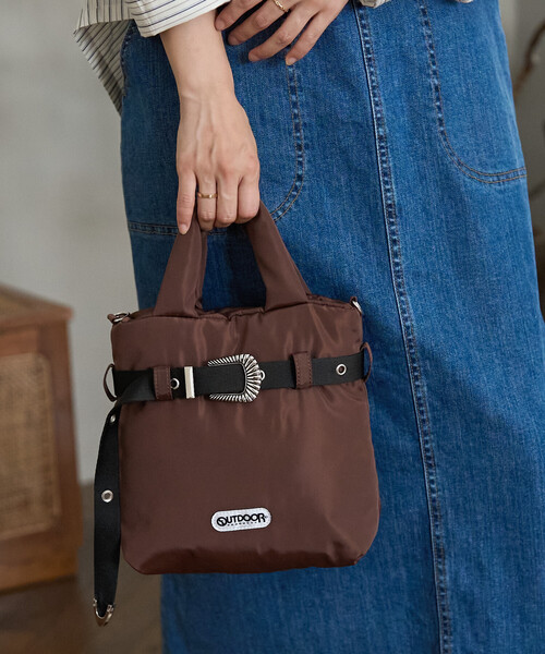 FREAK'S STORE（フリークスストア）の「OUTDOOR PRODUCTS × FREAK'S STORE/アウトドアプロダクツ 別注 2WAY コンチョベルトバッグ S/ショルダーバッグ（ショルダーバッグ・レディース・ブラック/ブラウン/オフホワイト/ナチュラル・ONE SIZE）」の18枚目の写真