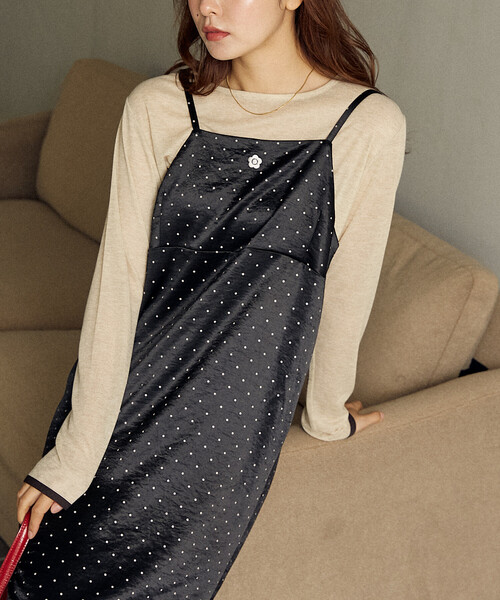 MARY QUANT × PUBLUX/マリークワント ワンポイント刺繍 裾レース