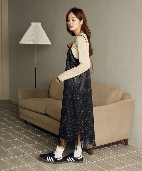 MARY QUANT × PUBLUX/マリークワント ワンポイント刺繍 裾レース