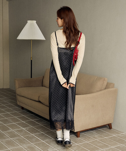 【rainbow·˖*プロフご一読下さい専用】MARY QUANT ワンピース mana maruyamaさんコラボ】レースカラーコクーンワンピース