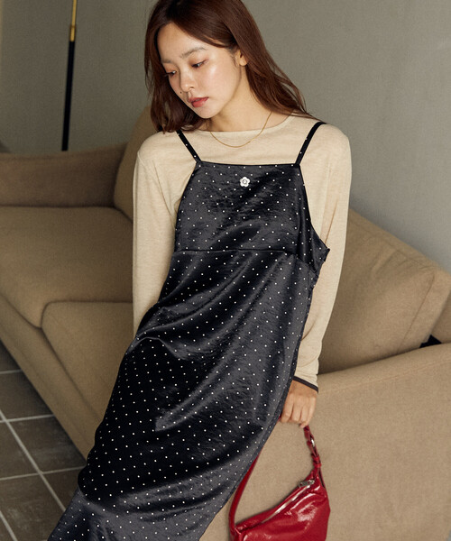 MARY QUANT × PUBLUX/マリークワント ワンポイント刺繍 裾レース