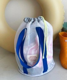 Mayree（メイリー）の「Pochi Pouch/ワンポイント付き メッシュ 巾着 バッグ（エコバッグ/サブバッグ）」