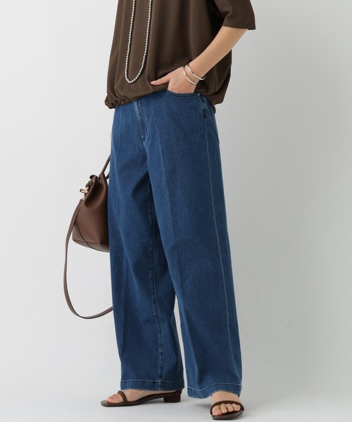 Elura（エルーラ）の「大人ワイドデニム＜低身長サイズあり＞ / 579971（デニムパンツ・レディース・ブラック/ブルー/ライトブルー・MEDIUM/FREE(S)/LARGE）」の3枚目の写真