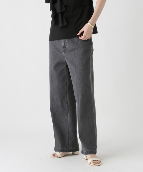 Elura（エルーラ）の「大人ワイドデニム＜低身長サイズあり＞ / 579971（デニムパンツ・レディース・ブラック/ブルー/ライトブルー・MEDIUM/FREE(S)/LARGE）」の7枚目の写真