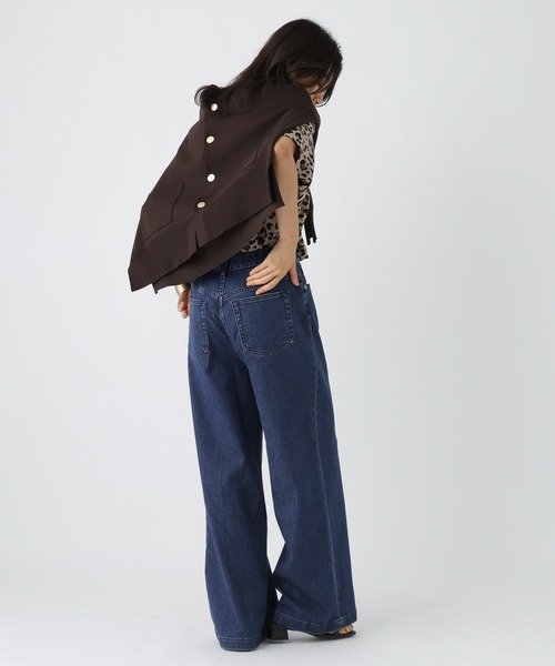 Elura（エルーラ）の「大人ワイドデニム＜低身長サイズあり＞ / 579971（デニムパンツ・レディース・ブラック/ブルー/ライトブルー・MEDIUM/FREE(S)/LARGE）」の11枚目の写真