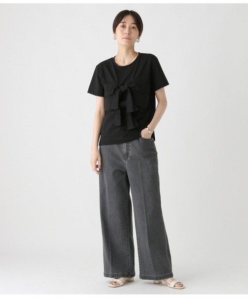 Elura（エルーラ）の「大人ワイドデニム＜低身長サイズあり＞ / 579971（デニムパンツ・レディース・ブラック/ブルー/ライトブルー・MEDIUM/FREE(S)/LARGE）」の5枚目の写真