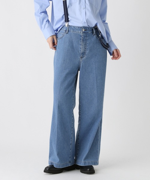 Elura（エルーラ）の「大人ワイドデニム＜低身長サイズあり＞ / 579971（デニムパンツ・レディース・ブラック/ブルー/ライトブルー・MEDIUM/FREE(S)/LARGE）」の4枚目の写真