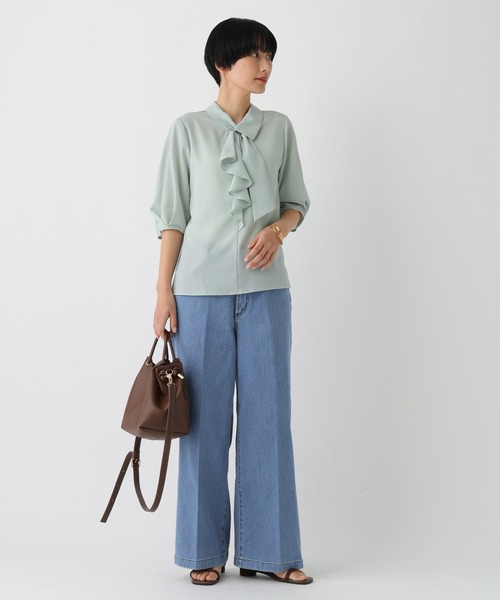 Elura（エルーラ）の「大人ワイドデニム＜低身長サイズあり＞ / 579971（デニムパンツ・レディース・ブラック/ブルー/ライトブルー・MEDIUM/FREE(S)/LARGE）」の9枚目の写真