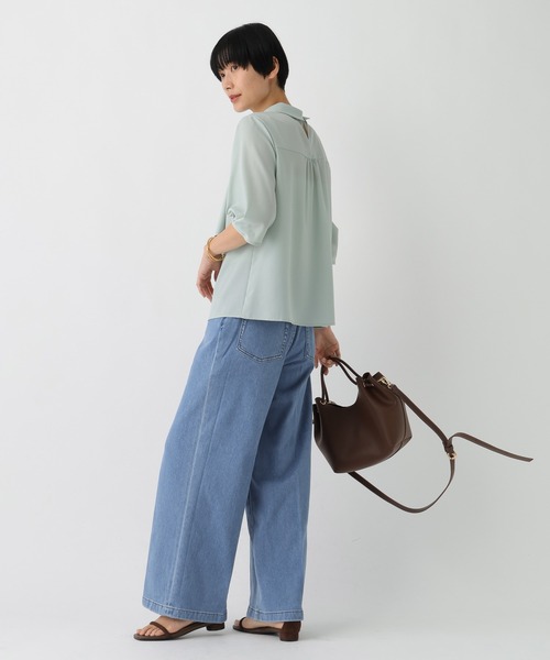Elura（エルーラ）の「大人ワイドデニム＜低身長サイズあり＞ / 579971（デニムパンツ・レディース・ブラック/ブルー/ライトブルー・MEDIUM/FREE(S)/LARGE）」の8枚目の写真