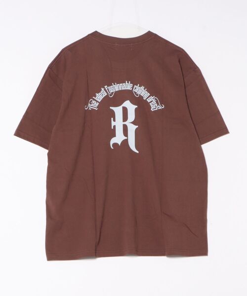 THE HITSS(ヒッツ)の「オールドイングリッシュ ロゴプリント オーバーサイズ Tシャツ バックプリントTシャツ(Tシャツ/カットソー・メンズ・ブラウン/ネイビー/ブラック・FREE)」の16枚目の写真