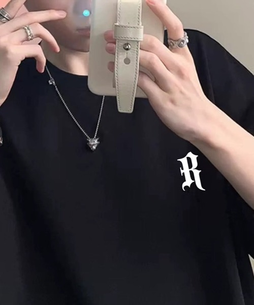 THE HITSS(ヒッツ)の「オールドイングリッシュ ロゴプリント オーバーサイズ Tシャツ バックプリントTシャツ(Tシャツ/カットソー・メンズ・ブラウン/ネイビー/ブラック・FREE)」の6枚目の写真