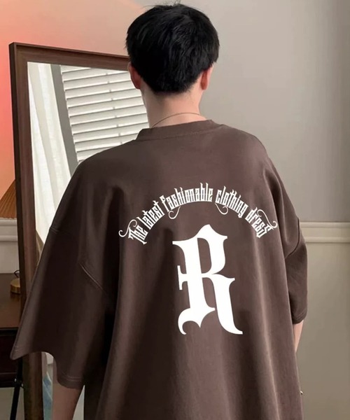 セール】オールドイングリッシュ ロゴプリント オーバーサイズ T