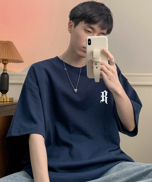 THE HITSS(ヒッツ)の「オールドイングリッシュ ロゴプリント オーバーサイズ Tシャツ バックプリントTシャツ(Tシャツ/カットソー・メンズ・ブラウン/ネイビー/ブラック・FREE)」の12枚目の写真