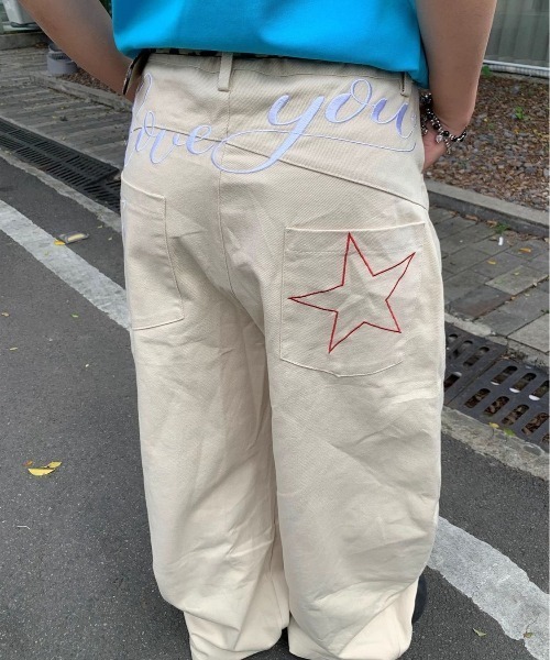 SHEENA(シーナ)の「バック刺繍ロゴカーブチノワイドパンツ(デニムパンツ・レディース・ベージュ・L/M/S)」の21枚目の写真