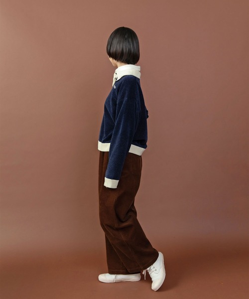 PAR ICI（パーリッシィ）の「emma チェーン刺繍 カレッジポロプルオーバー（ポロシャツ・レディース・ネイビー/オレンジ/カーキ・FREE）」の18枚目の写真