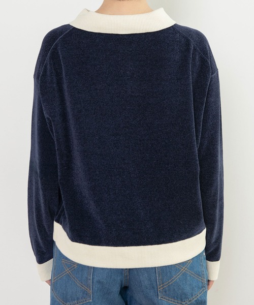 PAR ICI（パーリッシィ）の「emma チェーン刺繍 カレッジポロプルオーバー（ポロシャツ・レディース・ネイビー/オレンジ/カーキ・FREE）」の22枚目の写真