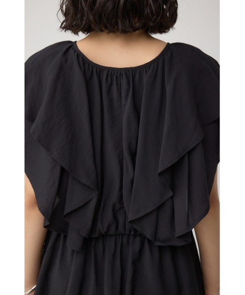 AZUL by moussy(アズールバイマウジー)の「ラッフルペプラムブラウス(シャツ/ブラウス・レディース・ブラック/アイボリー・FREE)」の7枚目の写真