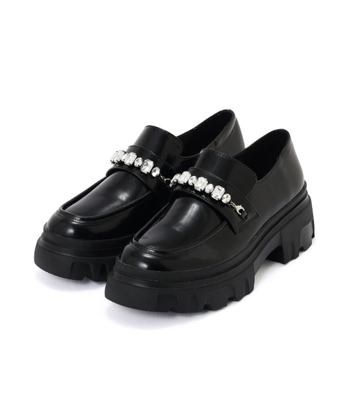 JILL by JILL STUART(ジルバイジルスチュアート)の「◇ビジュー付きカスタムローファー(ローファー・レディース・ブラック・LARGE/MEDIUM/SMALL)」の4枚目の写真