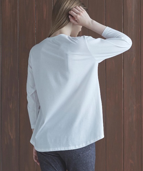 STUDIO PICONE(スタジオピッコーネ)の「スパンコールイレギュラーヘムプルオーバー(Tシャツ/カットソー・レディース・ブラウン/ブラック/ホワイト・M/L/LL)」の12枚目の写真