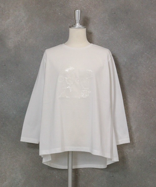 STUDIO PICONE(スタジオピッコーネ)の「スパンコールイレギュラーヘムプルオーバー(Tシャツ/カットソー・レディース・ブラウン/ブラック/ホワイト・M/L/LL)」の17枚目の写真