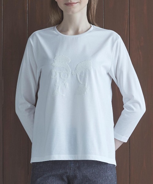 STUDIO PICONE(スタジオピッコーネ)の「スパンコールイレギュラーヘムプルオーバー(Tシャツ/カットソー・レディース・ブラウン/ブラック/ホワイト・M/L/LL)」の18枚目の写真