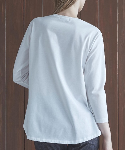 STUDIO PICONE(スタジオピッコーネ)の「スパンコールイレギュラーヘムプルオーバー(Tシャツ/カットソー・レディース・ブラウン/ブラック/ホワイト・M/L/LL)」の9枚目の写真