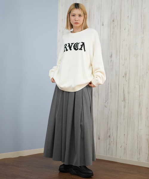 RVCA(ルーカ)の「RVCA/ルーカ BIG RVCA KNIT セーター BF044-650(ニット/セーター・レディース・ブラック/ホワイト・L/M)」の5枚目の写真