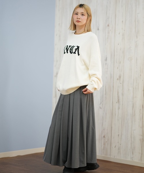 RVCA(ルーカ)の「RVCA/ルーカ BIG RVCA KNIT セーター BF044-650(ニット/セーター・レディース・ブラック/ホワイト・L/M)」の6枚目の写真