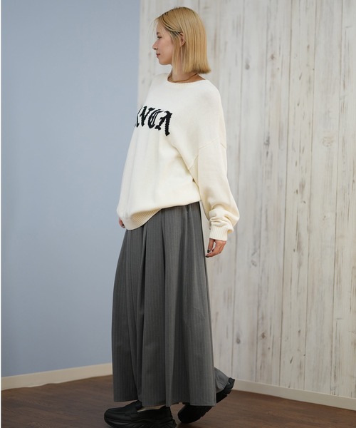 RVCA(ルーカ)の「RVCA/ルーカ BIG RVCA KNIT セーター BF044-650(ニット/セーター・レディース・ブラック/ホワイト・L/M)」の7枚目の写真
