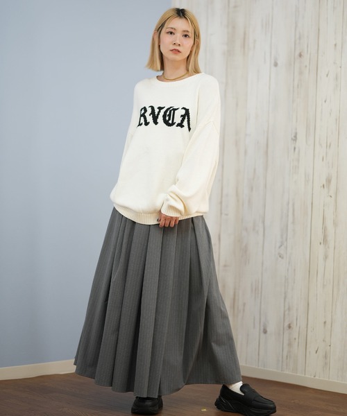 RVCA(ルーカ)の「RVCA/ルーカ BIG RVCA KNIT セーター BF044-650(ニット/セーター・レディース・ブラック/ホワイト・L/M)」の9枚目の写真