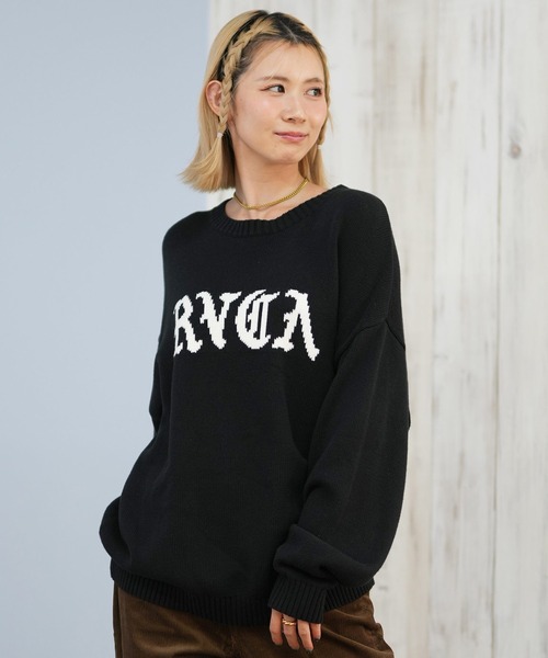 RVCA(ルーカ)の「RVCA/ルーカ BIG RVCA KNIT セーター BF044-650(ニット/セーター・レディース・ブラック/ホワイト・L/M)」の10枚目の写真