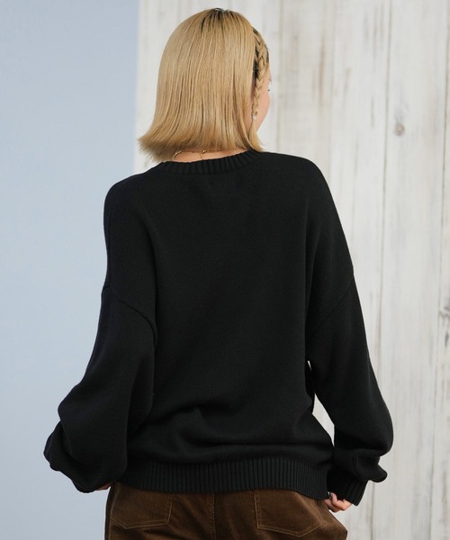RVCA(ルーカ)の「RVCA/ルーカ BIG RVCA KNIT セーター BF044-650(ニット/セーター・レディース・ブラック/ホワイト・L/M)」の11枚目の写真
