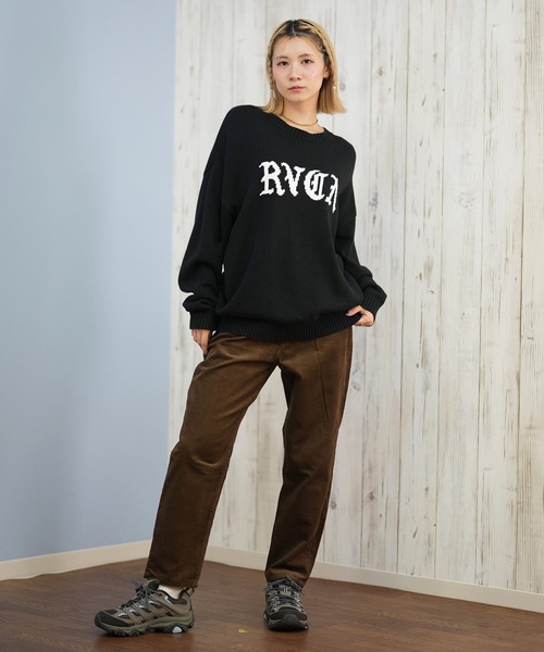 RVCA(ルーカ)の「RVCA/ルーカ BIG RVCA KNIT セーター BF044-650(ニット/セーター・レディース・ブラック/ホワイト・L/M)」の12枚目の写真