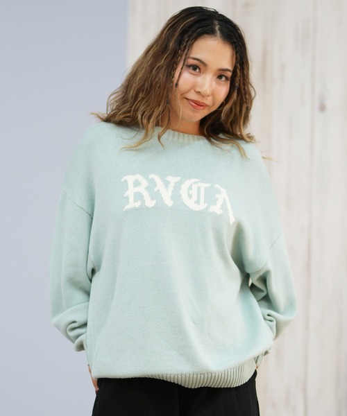 RVCA(ルーカ)の「RVCA/ルーカ BIG RVCA KNIT セーター BF044-650(ニット/セーター・レディース・ブラック/ホワイト・L/M)」の15枚目の写真