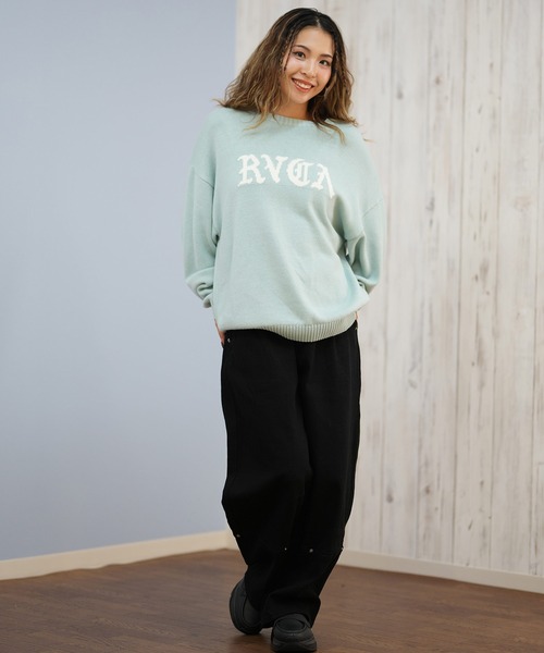 RVCA(ルーカ)の「RVCA/ルーカ BIG RVCA KNIT セーター BF044-650(ニット/セーター・レディース・ブラック/ホワイト・L/M)」の17枚目の写真
