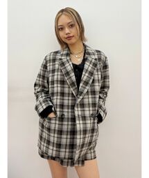 EVRIS | チェックルーズジャケット【セットアップ着用可能】(テーラードジャケット)