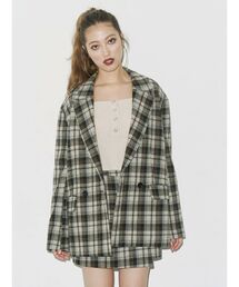 EVRIS | チェックルーズジャケット【セットアップ着用可能】(テーラードジャケット)