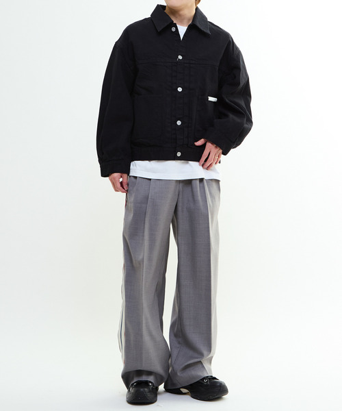 CONVERSE TOKYO(コンバーストウキョウ)の「SIDE LINE WIDE SLACKS(スラックス・レディース・ネイビー/ブラック/グレー・MEDIUM/SMALL)」の12枚目の写真
