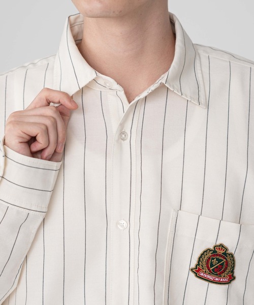 BROWNY(ブラウニー)の「BROWNY/オックスフォードエンブレムシャツ(シャツ/ブラウス・メンズ・ホワイト系その他4/ブルー系その他4・MEDIUM/LARGE)」の13枚目の写真
