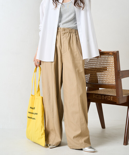 FREAK'S STORE（フリークスストア）の「限定展開　イージー ボリューム バックツイル パンツ（カーゴパンツ・レディース・ブラック/オリーブ/ベージュ・SMALL/MEDIUM）」の16枚目の写真