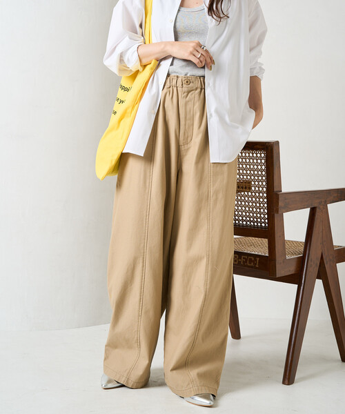 FREAK'S STORE（フリークスストア）の「限定展開　イージー ボリューム バックツイル パンツ（カーゴパンツ・レディース・ブラック/オリーブ/ベージュ・SMALL/MEDIUM）」の17枚目の写真