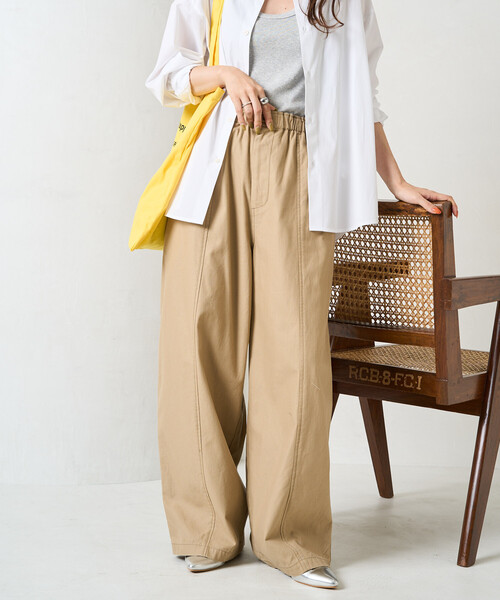 FREAK'S STORE（フリークスストア）の「限定展開　イージー ボリューム バックツイル パンツ（カーゴパンツ・レディース・ブラック/オリーブ/ベージュ・SMALL/MEDIUM）」の18枚目の写真