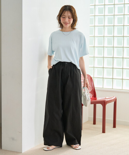 FREAK'S STORE(フリークスストア)の「限定展開 イージー ボリューム バックツイル パンツ(カーゴパンツ・レディース・ブラック/オリーブ/ベージュ/ナチュラル・SMALL/MEDIUM)」の19枚目の写真